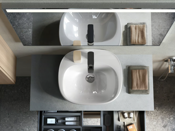 RAK-ILLUSION - Countertop oval ceramic washbasin by RAK Ceramics - view 3